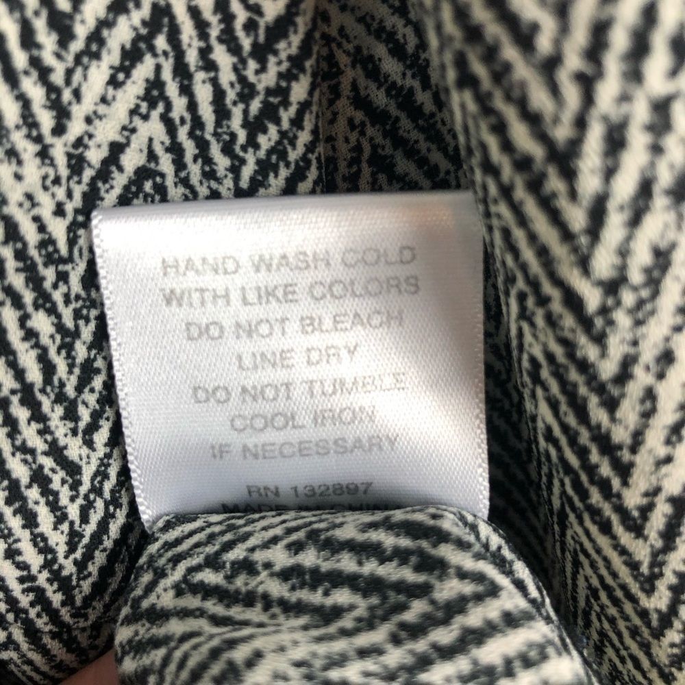 Rose & Olive black and white dress shirt M - Picture 3 of 5